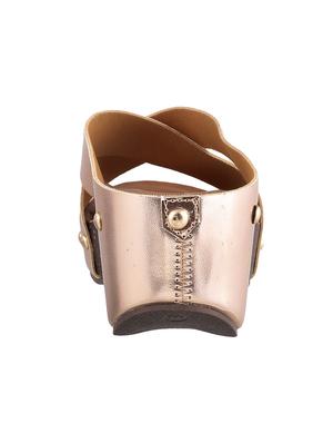 pink leatherette slip on wedges - 15339649 - Standard Image - 3
