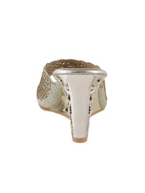 silver faux leather slip on wedges - 15339659 - Standard Image - 3