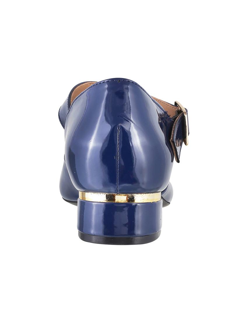navy leatherette ankle strap sandals - 15339695 - Zoom Image - 3