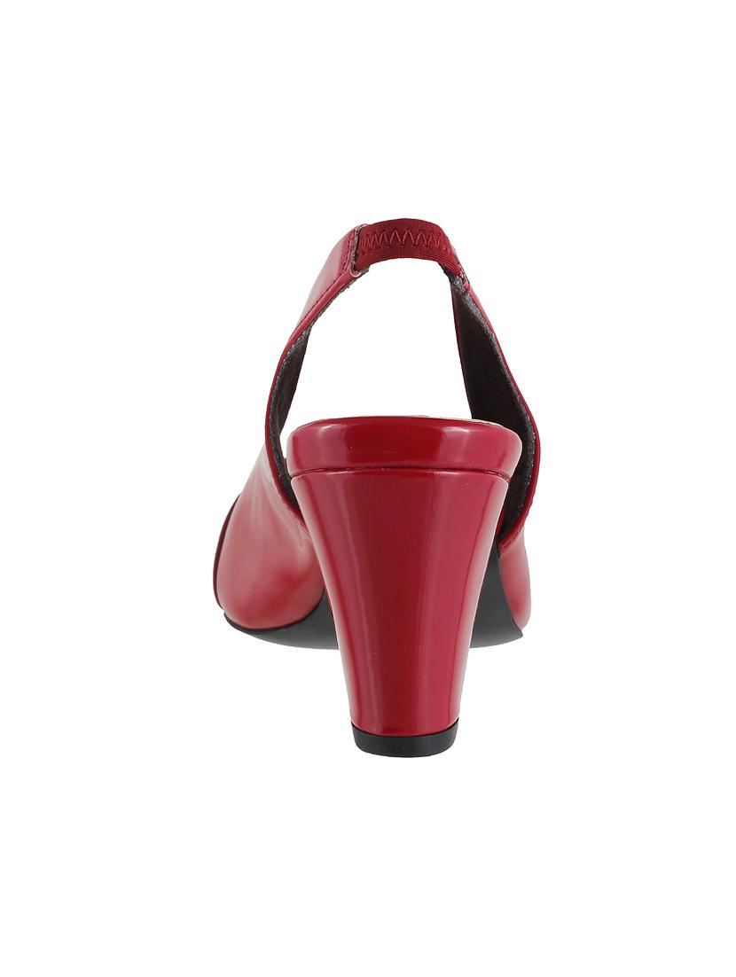 red faux leather back strap sandals - 15339698 - Zoom Image - 3