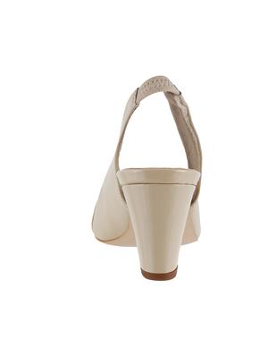 beige faux leather back strap sandals - 15339699 - Standard Image - 3