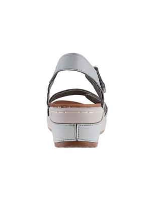 grey faux leather back strap sandals - 15339705 - Standard Image - 3