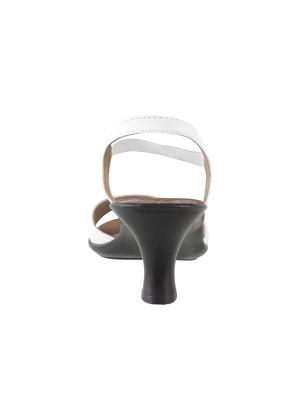 white leatherette back strap sandals - 15339717 - Standard Image - 3