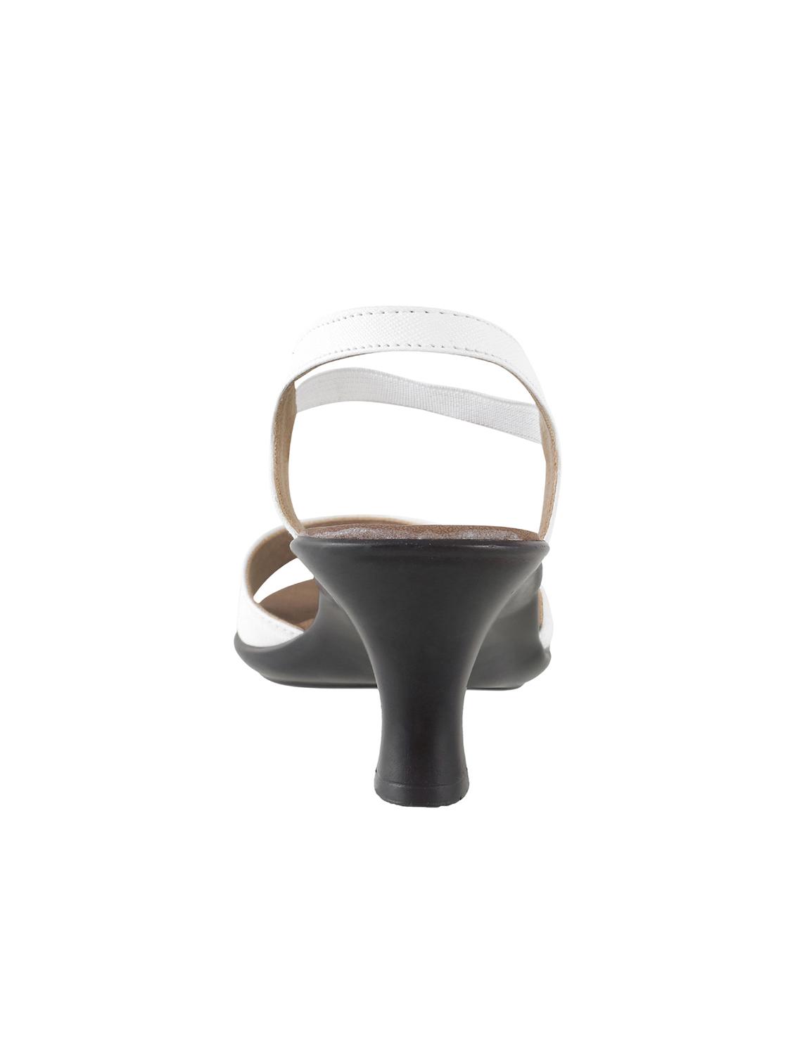 white leatherette back strap sandals - 15339717 - Zoom Image - 3