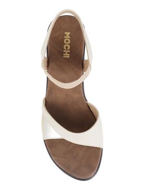 beige leatherette back strap sandals - 15339718 - Standard Image - 3