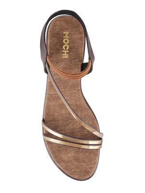 brown faux leather back strap sandals - 15339723 - Standard Image - 3