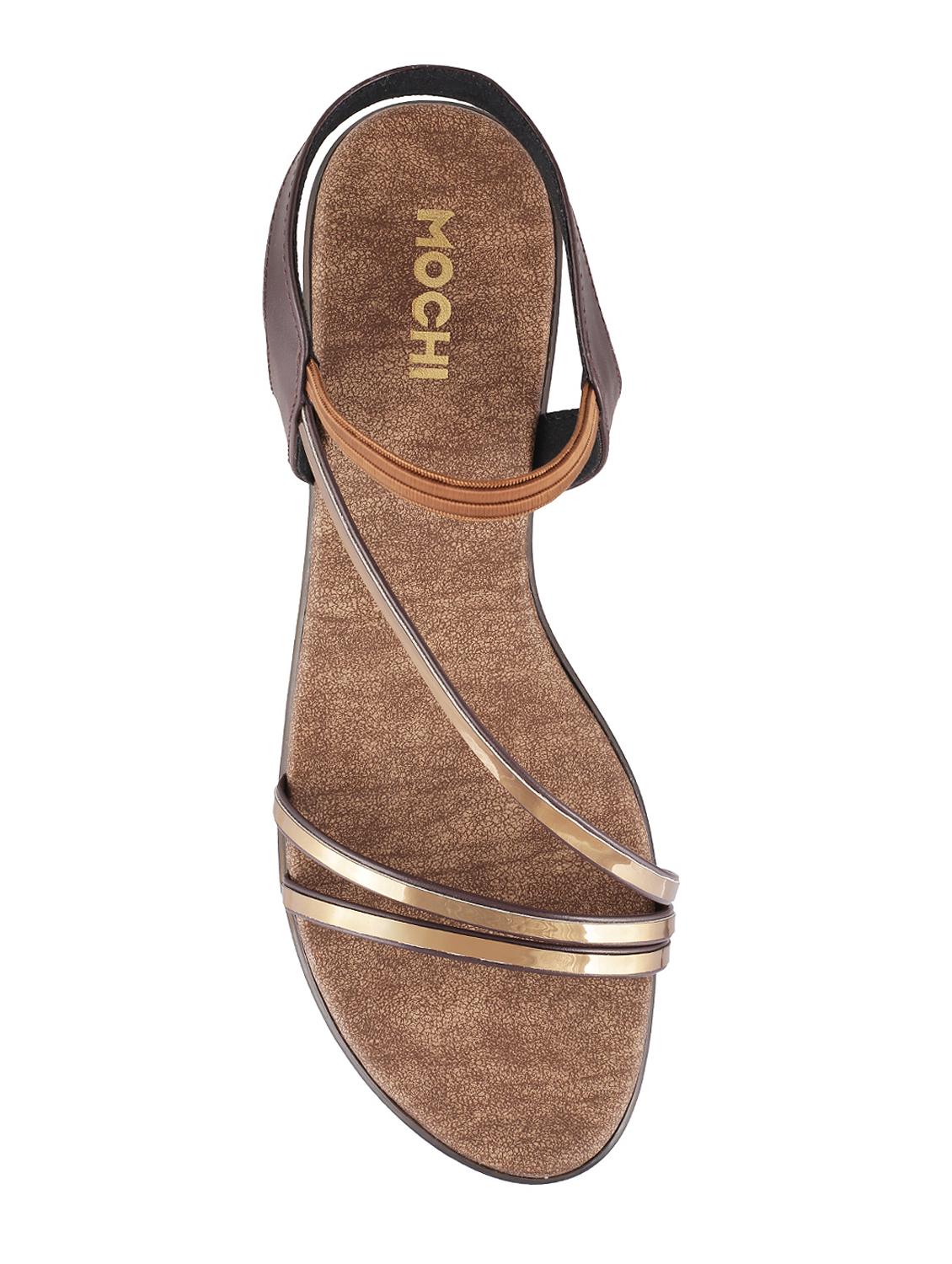 brown faux leather back strap sandals - 15339723 - Zoom Image - 3