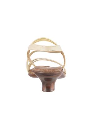 beige leatherette back strap sandals - 15339724 - Standard Image - 3