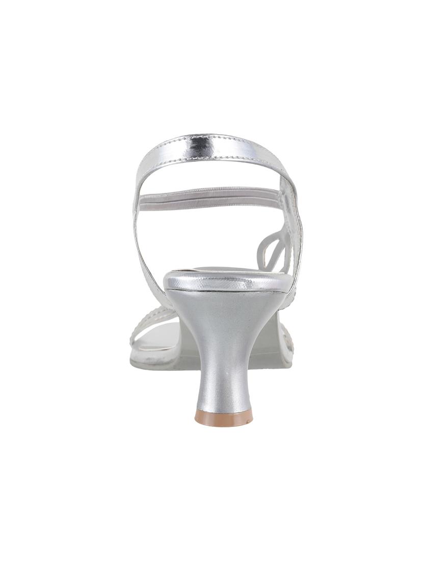 silver ankle strap sandals - 15339768 - Zoom Image - 3
