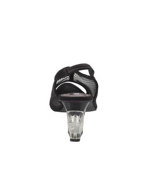 black faux leather back strap sandals - 15339769 - Standard Image - 3