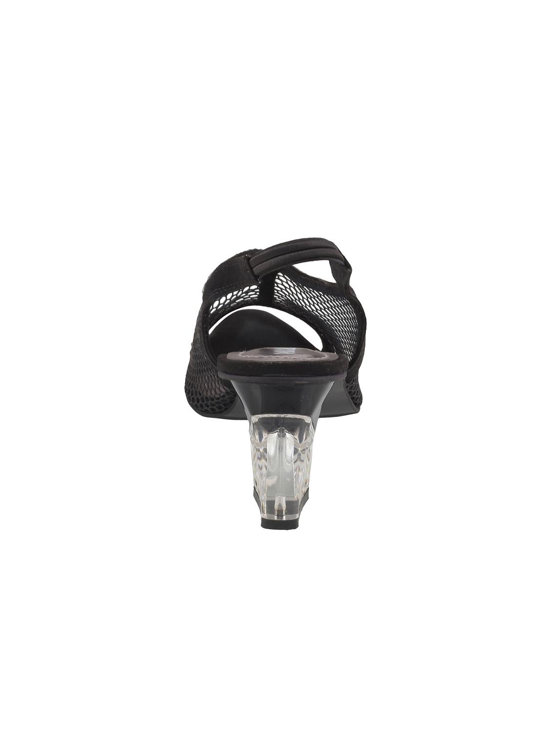 black faux leather back strap sandals - 15339769 - Zoom Image - 3