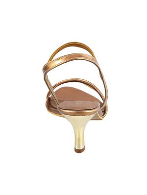 gold back strap sandals - 15339783 - Standard Image - 3