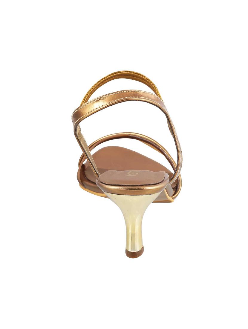 gold back strap sandals - 15339783 - Zoom Image - 3