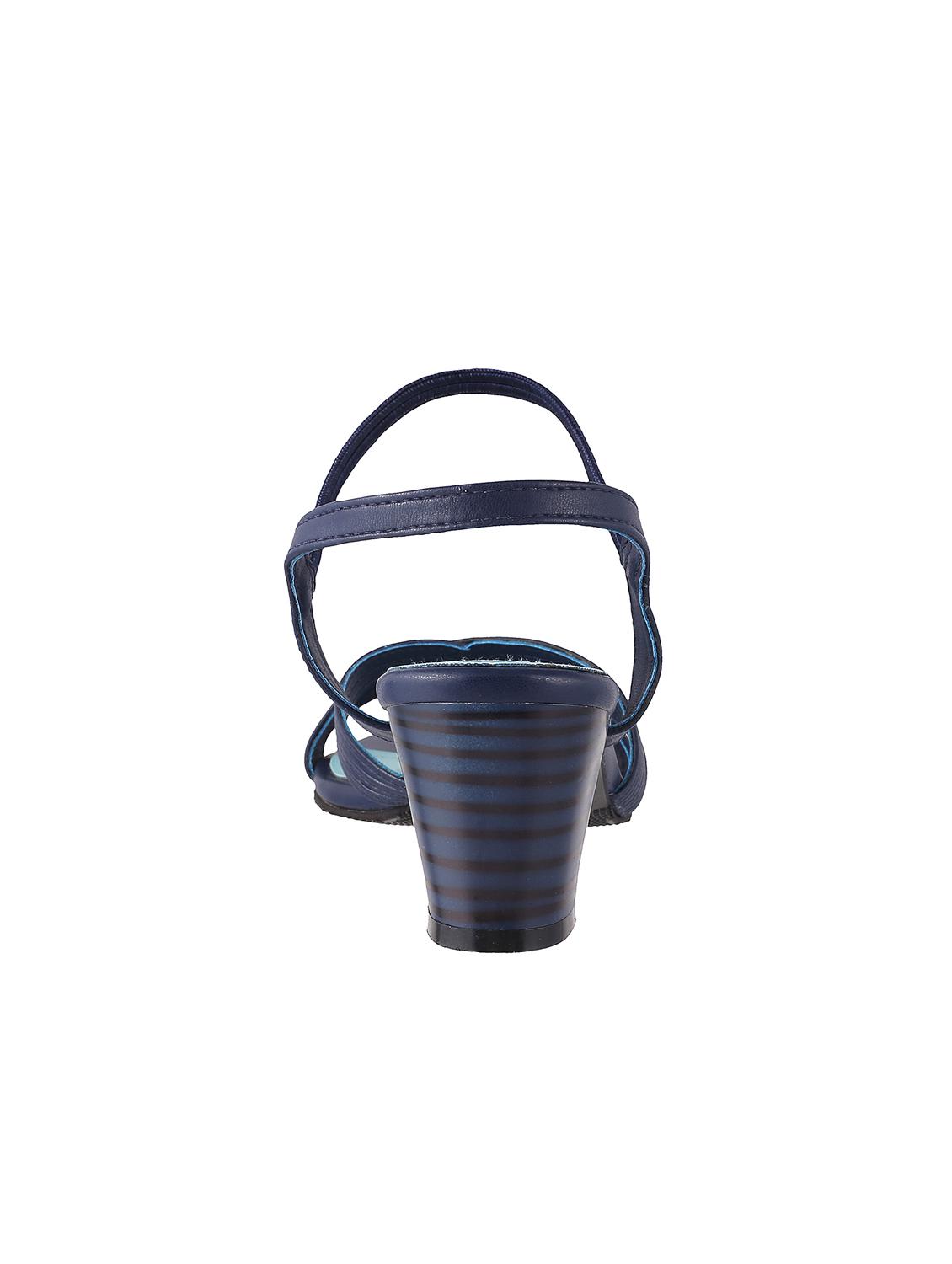 navy leatherette back strap sandals - 15339789 - Zoom Image - 3