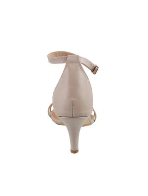 grey leatherette ankle strap sandals - 15339794 - Standard Image - 3