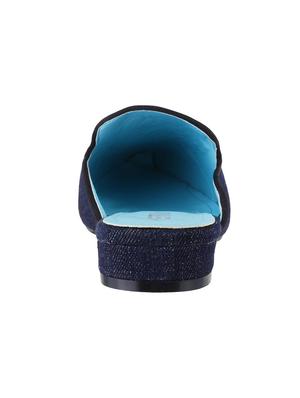 navy mules slip on sandals - 15339813 - Standard Image - 3