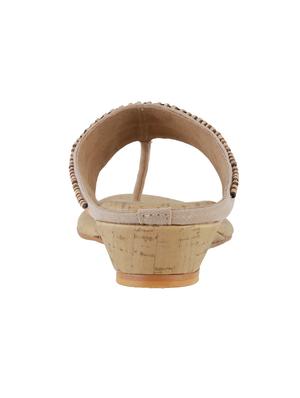 beige t-strap wedges - 15339836 - Standard Image - 3