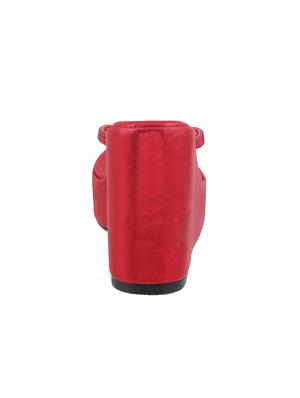 red leatherette toe separator wedges - 15339878 - Standard Image - 3