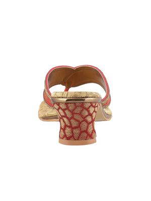 maroon fabric toe separator sandals - 15339882 - Standard Image - 3