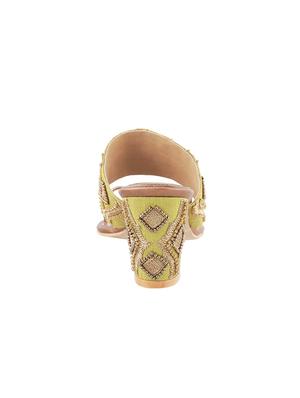 green metal one toe sandals - 15339919 - Standard Image - 3