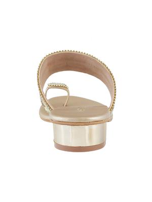 gold one toe sandals - 15339938 - Standard Image - 3