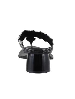 black leatherette toe separator sandals - 15339945 - Standard Image - 3