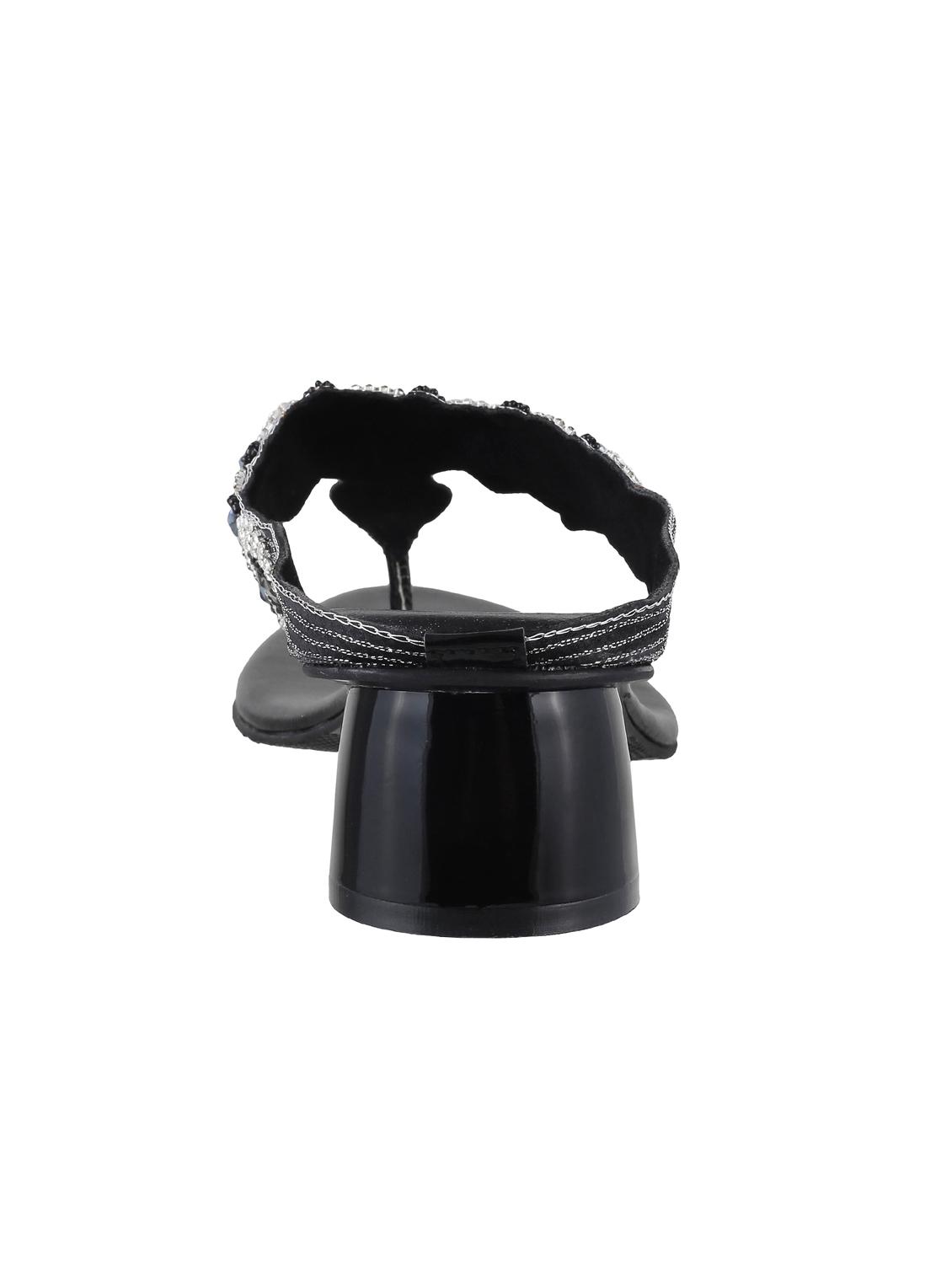 black leatherette toe separator sandals - 15339945 - Zoom Image - 3