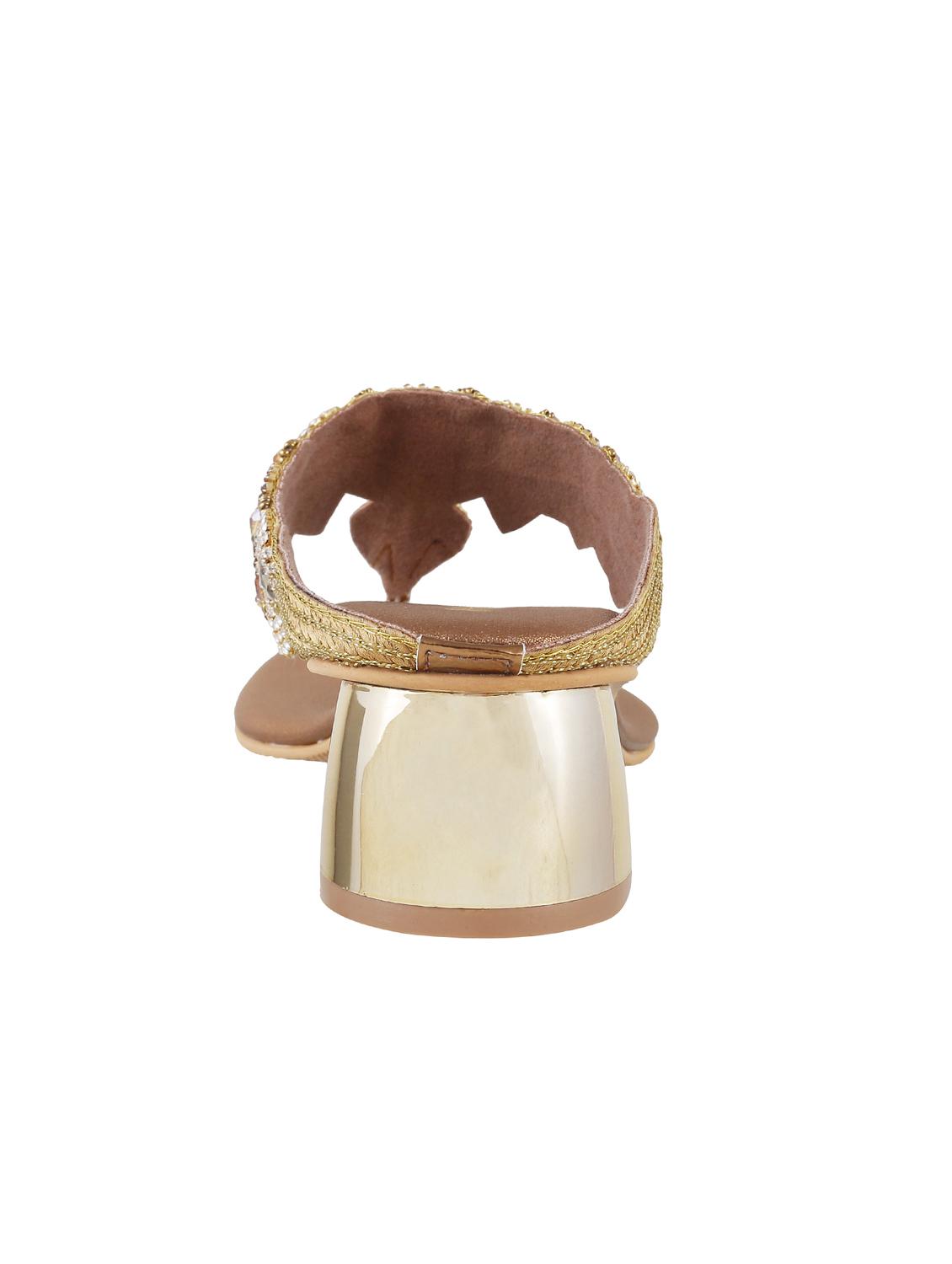 brown leatherette toe separator sandals - 15339947 - Zoom Image - 3