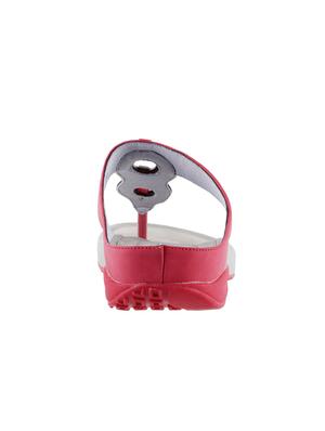 red leatherette toe separator sandals - 15339980 - Standard Image - 3