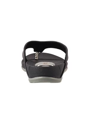 black faux leather toe separator sandals - 15339987 - Standard Image - 3