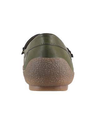 green slip on loafers - 15340026 - Standard Image - 3