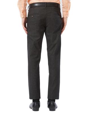 brown cotton flat front formal trouser - 15340104 - Standard Image - 3