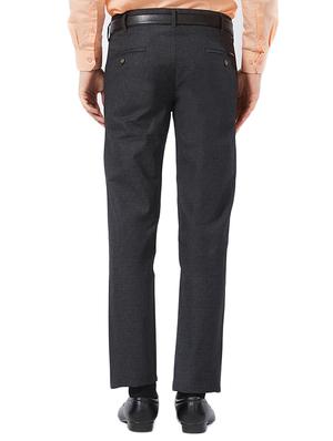 black cotton flat front formal trouser - 15340105 - Standard Image - 3