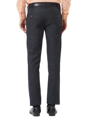 blue cotton flat front formal trouser - 15340106 - Standard Image - 3