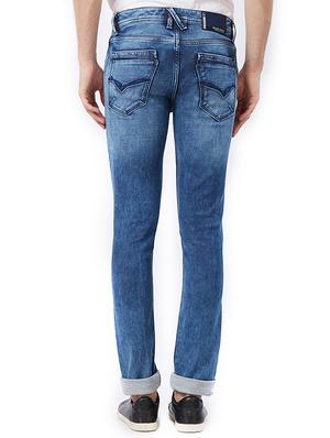 blue cotton washed jeans - 15340123 - Standard Image - 3