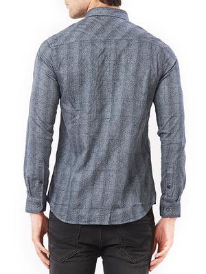 grey cotton casual shirt - 15340160 - Standard Image - 3