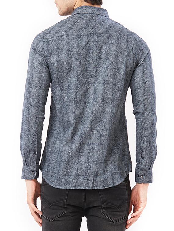 grey cotton casual shirt - 15340160 - Zoom Image - 3
