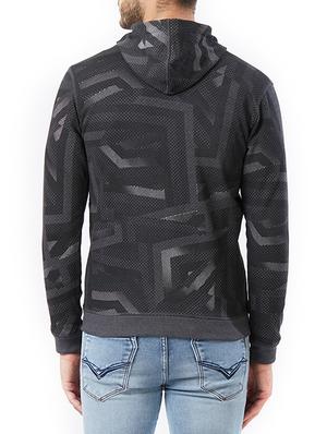 black cotton casual jacket - 15340170 - Standard Image - 3