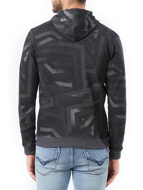 black cotton casual jacket - 15340170 - Zoom Image - 3