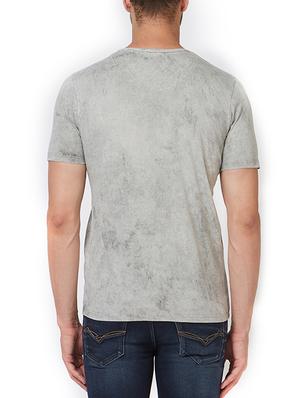 grey cotton front print t-shirt - 15340196 - Standard Image - 3