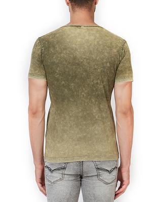 green cotton chest print t-shirt - 15340200 - Standard Image - 3