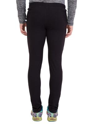 black cotton full length track pant - 15340636 - Standard Image - 3