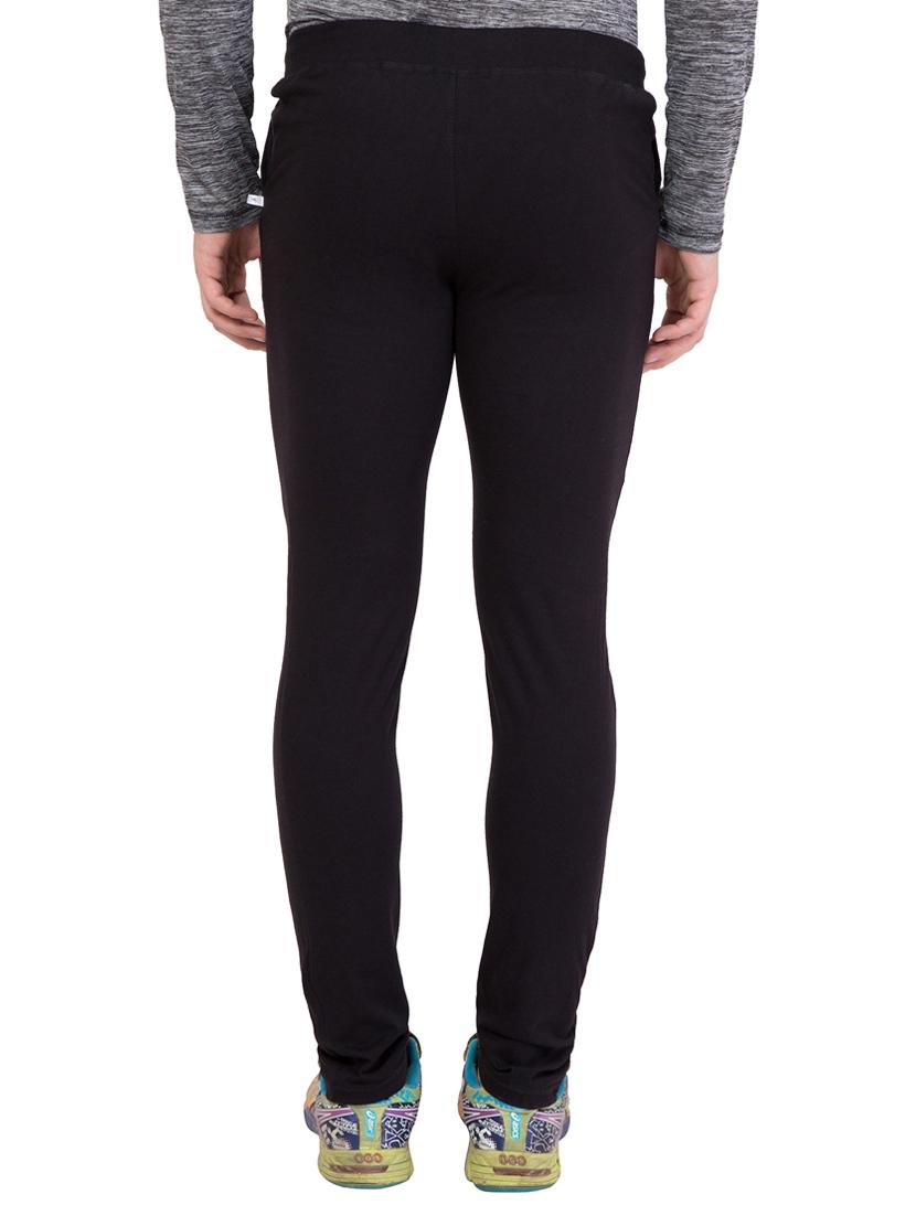 black cotton full length track pant - 15340636 - Zoom Image - 3