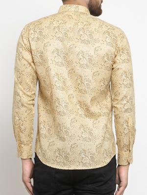 yellow cotton blend casual shirt - 15340902 - Standard Image - 3