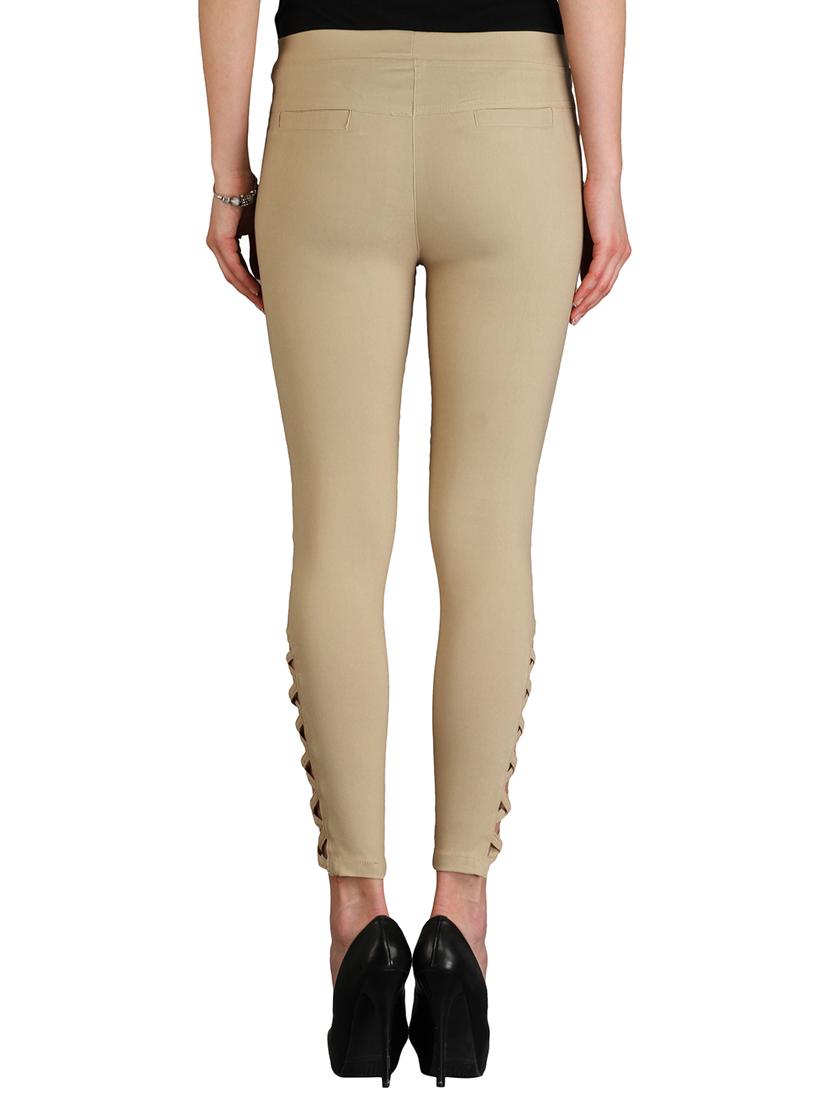 criss cross panel jeggings - 15341018 - Zoom Image - 3