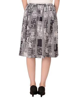 printed a-line midi skirt - 15341173 - Standard Image - 3