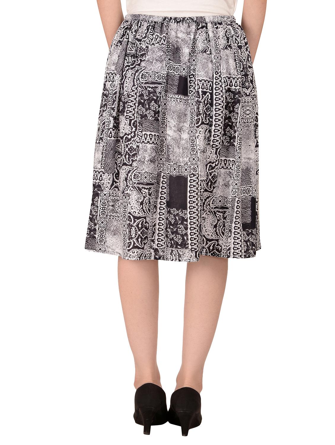 printed a-line midi skirt - 15341173 - Zoom Image - 3