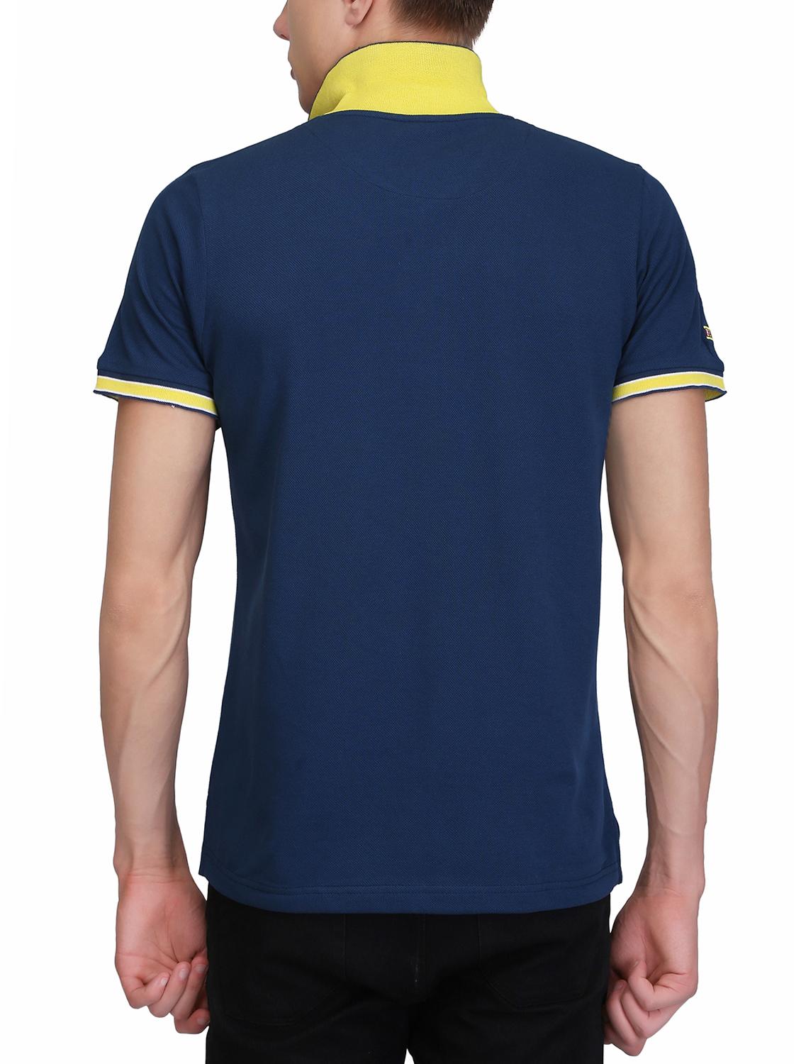 blue cotton polo t-shirt - 15341465 - Zoom Image - 3