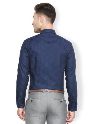 blue cotton casual shirt - 15341566 - Standard Image - 3