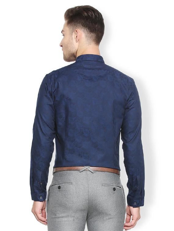 blue cotton casual shirt - 15341566 - Zoom Image - 3